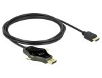 Delock 3 in 1 Monitorkabel mit USB-C™ / DisplayPort / mini DisplayPort Eingang auf HDMI Ausgang mit 4K 60 Hz