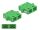 Delock LWL Kupplung SC Duplex Buchse zu SC Duplex Buchse Singlemode 4 Stück grün