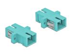 Delock LWL Kupplung SC Simplex Buchse zu SC Simplex Buchse Multimode 4 Stück hellblau