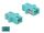 Delock LWL Kupplung SC Simplex Buchse zu SC Simplex Buchse Multimode 4 Stück hellblau