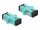 Delock LWL Kupplung SC Simplex Buchse zu SC Simplex Buchse Multimode 4 Stück hellblau