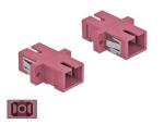 Delock LWL Kupplung SC Simplex Buchse zu SC Simplex Buchse Multimode 4 Stück violett