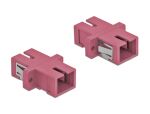 Delock LWL Kupplung SC Simplex Buchse zu SC Simplex Buchse Multimode 4 Stück violett