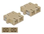 Delock LWL Kupplung SC Duplex Buchse zu SC Duplex Buchse Multimode 4 Stück beige