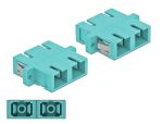 Delock LWL Kupplung SC Duplex Buchse zu SC Duplex Buchse Multimode 4 Stück hellblau