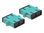 Delock LWL Kupplung SC Duplex Buchse zu SC Duplex Buchse Multimode 4 Stück hellblau
