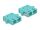 Delock LWL Kupplung SC Duplex Buchse zu SC Duplex Buchse Multimode 4 Stück hellblau