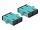 Delock LWL Kupplung SC Duplex Buchse zu SC Duplex Buchse Multimode 4 Stück hellblau