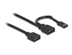 Delock RGB Anschlusskabel 3 Pin für 5 V RGB / ARGB LED Beleuchtung mit 2 x 3 Pin Buchse 50 cm