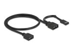 Delock RGB Anschlusskabel 3 Pin für 5 V RGB / ARGB LED Beleuchtung mit 2 x 3 Pin Buchse 50 cm