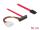 Delock Kabel SATA 6 Gb/s 7 Pin Buchse + Molex 4 Pin Strom Stecker > SATA 22 Pin Buchse oben gewinkelt 50 cm