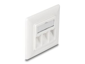 Delock Keystone Anschlussdose 3 Port kompakt