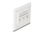 Delock Keystone Anschlussdose 3 Port kompakt