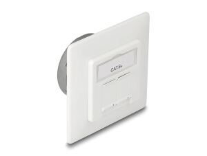 Delock Netzwerk Anschlussdose Unterputz 2 Port RJ45 Cat.6A LSA