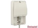 Delock Keystone Leergehäuse 3 Port geschlossen
