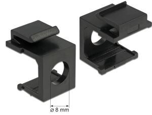 Delock Keystone Abdeckung schwarz mit 8 mm Durchführung 4 Stück