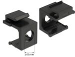 Delock Keystone Abdeckung schwarz mit 8 mm Durchführung 4 Stück