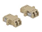 Delock LWL Kupplung LC Duplex Buchse zu LC Duplex Buchse Multimode 2 Stück beige