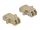 Delock LWL Kupplung LC Duplex Buchse zu LC Duplex Buchse Multimode 2 Stück beige