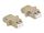 Delock LWL Kupplung LC Duplex Buchse zu LC Duplex Buchse Multimode 2 Stück beige
