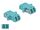 Delock LWL Kupplung LC Duplex Buchse zu LC Duplex Buchse Multimode 2 Stück hellblau