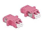 Delock LWL Kupplung LC Duplex Buchse zu LC Duplex Buchse Multimode 2 Stück violett
