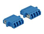 Delock LWL Kupplung LC Quad Buchse zu LC Quad Buchse Singlemode 2 Stück blau