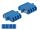 Delock LWL Kupplung LC Quad Buchse zu LC Quad Buchse Singlemode 2 Stück blau