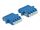 Delock LWL Kupplung LC Quad Buchse zu LC Quad Buchse Singlemode 2 Stück blau