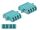 Delock LWL Kupplung LC Quad Buchse zu LC Quad Buchse Multimode 2 Stück hellblau