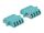 Delock LWL Kupplung LC Quad Buchse zu LC Quad Buchse Multimode 2 Stück hellblau