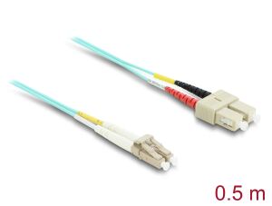 Delock Kabel Lichtwellenleiter LC zu SC Multimode OM3 0,5 m