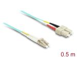 Delock Kabel Lichtwellenleiter LC zu SC Multimode OM3 0,5 m