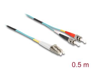 Delock Kabel Lichtwellenleiter LC zu ST Multimode OM3 0,5 m