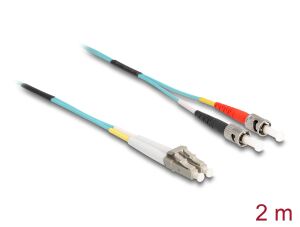 Delock Kabel Lichtwellenleiter LC zu ST Multimode OM3 2 m