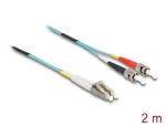Delock Kabel Lichtwellenleiter LC zu ST Multimode OM3 2 m
