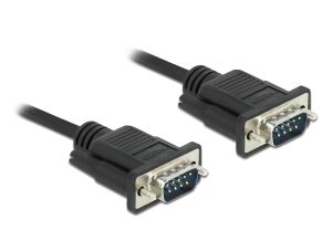 DeLOCK Seriell Kabel RS-232 D-Sub 9 Stecker zu Stecker mit schmalem Steckergehäuse 5 m