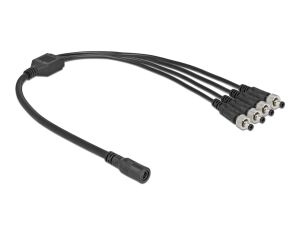 Delock DC Verteilerkabel 5,5 x 2,1 mm 1 x Buchse zu 4 x Stecker verschraubbar