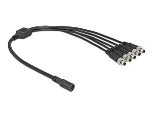 Delock DC Verteilerkabel 5,5 x 2,1 mm 1 x Buchse zu 5 x Stecker verschraubbar