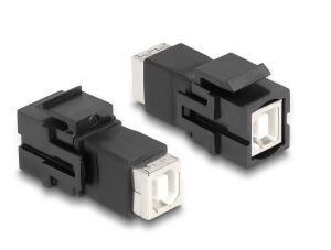 Delock Keystone Modul USB 2.0 Typ-B Buchse zu USB 2.0 Typ-B Buchse schwarz
