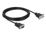 DeLOCK Seriell Kabel RS-232 D-Sub9 Stecker zu Buchse mit schmalem Steckergehäuse 3 m