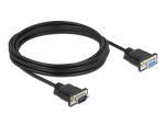DeLOCK Seriell Kabel RS-232 D-Sub9 Stecker zu Buchse mit schmalem Steckergehäuse 4 m