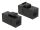 Delock Keystone Modul RJ45 Buchse > RJ45 Buchse Cat.6 UTP schwarz 25 Stück