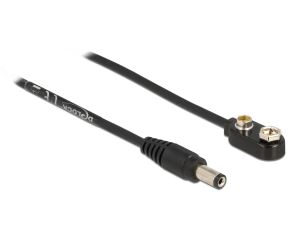 Delock DC Stromkabel 5,5 x 2,1 mm Stecker zu Anschluss für Blockbatterie 9 V