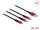 Delock USB Ladekabel 3 in 1 Typ-A zu Lightning™ / 2 x USB Type-C™ 30 cm schwarz / rot