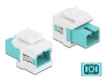 Delock Keystone Modul SC Simplex Buchse zu SC Simplex Buchse aqua / weiß