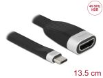 Delock FPC Flachbandkabel USB Type-C™ zu HDMI (DP Alt Mode) 4K 60 Hz 13,5 cm