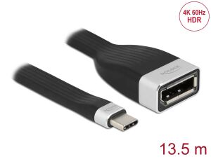 Delock FPC Flachbandkabel USB Type-C™ zu DisplayPort (DP Alt Mode) 4K 60 Hz 13,5 cm