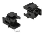 Delock Keystone Abdeckung schwarz mit 12,5 mm D-Durchführung 4 Stück