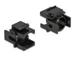 Delock Keystone Abdeckung schwarz mit 12,5 mm D-Durchführung 4 Stück
